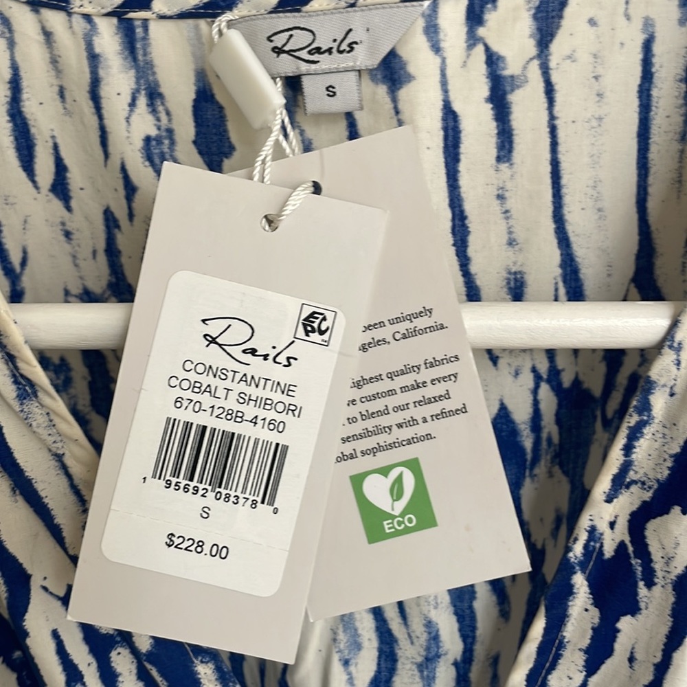 NWT Rails Sleeveless Blue Pattern Maxi Dress. Size S. - Picture 3 of 8